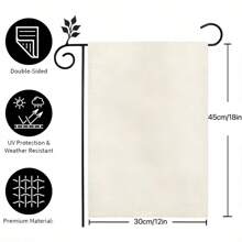 Welcome Halloween Garden Flag (30cm X 45cm/12inch X 18inch) Double Sided Burlap With Three White Ghost Boo Pumpkin Yard Flags. Suitable For Outdoor Terrace, Holiday, Outdoor Halloween Decoration