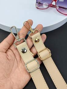 Adjustable Leather Strap For Bag, Multi-Size DIY Replacement Crossbody Strap, Handbag Accessories Shoulder Strap, Full Grain Microfiber Leather, Black/Gold/Silver Hardware - Apricot - View 4