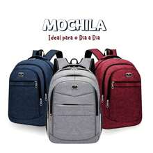 Kit 2 Mochilas Bolsas Unissex Resistente Ideal Para Escola Trabalho Premium Moderna - Multicolorido - Visão 2
