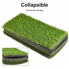 With 3 Surfaces Golf Practice Mat 3 Turf Golf Hitting Mat For Training Practice Mats For Indoor And Outdoor - 綠色 - 查看 4