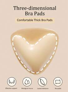 1 para dwustronnych oddychających samoprzylepnych wkładek laktacyjnych, trójkątne pogrubione marszczone, wielokrotnego użytku wkładki laktacyjne, niewidoczne wkładki laktacyjne do bikini, odpowiednie do pływania