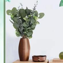 30/60 pièces 4 sortes de tiges de feuilles d'eucalyptus mixtes artificielles, feuilles d'eucalyptus dollar d'argent artificielles, pulvérisation de verdure artificielle fausse pour bouquet de mariage, centres de table, arrangement floral, décoration