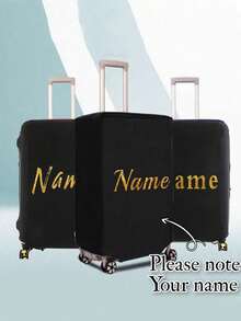 Custom Luggage Covers 18-32 Inch Elastic Luggage Covers Suitable For 18 To 32 Inch Suitcases Personalized Luggage Covers Customizable With Name And Pattern Scratch-Resistant Protective Covers Luggage Covers Dust Covers Rolling Suitcase Covers Luggage Dust Covers Travel Accessories Lettering Portable, Multifunctional, Versatile - Multicolor - View 4