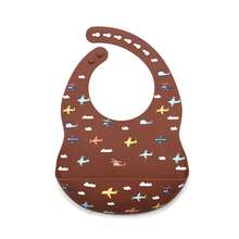 1 件防水婴儿围兜，易清洁喂奶围兜，可穿戴围裙，适合 0-3 岁，彩虹、蘑菇、羽毛可爱卡通图案，1 件婴儿硅胶围兜纯色，可调节婴儿喂奶围兜，柔软可重复使用防水围兜，适合男婴和女婴，个性化礼物，四季皆宜