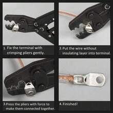 Heavy Duty Battery Cable Crimping Tool Wire Lugs Crimper Terminal Copper Lugs - Blue - View 9