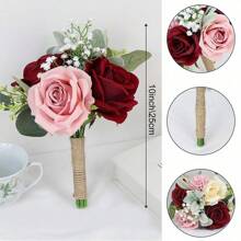 Artificial Flower Bouquet For Bride, Wedding Ceremony, Anniversary Celebration, Centerpiece, Table Decor, Bridesmaid