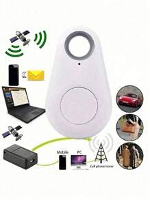 GPS Smart Tracker Keychain Finder - Wireless Anti-Lost Locator With Alarm, Suitable For Pets, Cats, Dogs, Keys, Wallets, Luggage - Durable Plastic, Portable Wireless Real-Time Location Tracker, Smart Key Finder Mini GPS Tracker For Car, Important Documents, Pets With Anti-Lost Alarm Function, Batteries Not Included