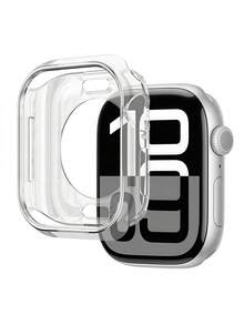 Ốp lưng silicon bảo vệ tương thích với Case 42mm 46mm 40mm 41mm 44mm 45mm Ốp lưng mềm chống sốc, chống trầy xước và chống bụi Vỏ bảo vệ bằng silicon siêu mỏng nhẹ, mềm mại, tương thích với Cover Series SE 10/9/8/7/6/5/4 với các đường cắt chính xác và dễ dàng lắp đặt cho nam nữ - Trong sáng - Xem 14