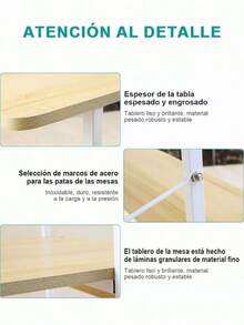 Oficina Minimalista Escritorio Mesa Para Computadora - Multicolor - Ver 3