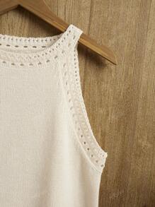 Women's Fashionable, Elegant, Minimalist Solid White Fabric Camisole, Suitable For Summer Daily Wear