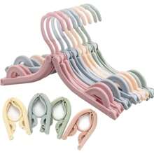 10 pièces Cintres de voyage pliables - Cintres pliants et pliables portables accessoires de voyage légers Séchoir à vêtements pliable Support de séchage pour école et maison