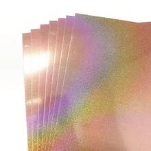 12 Sheets Holographic Cardstock, 250gsm/92lb Metallic Paper Glitter Shiny Iridescent Mirror Paper Thick Card Stock Paper For Crafts, Card Making, Scrapbook Supplies(Pink) - A4 - View 6