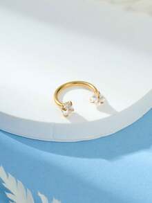 立方氧化锆不锈钢鼻环，18G U 型枢轴耳钉，男女皆宜，百搭精致的生日礼物 - 愛心-圓鋯 - 查看 7