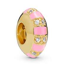 1 peça de pulseira original com pingente de contas, coleção de cores douradas, maçã, batatas fritas, abelha, flor, folhas, asas de amor, laço, estrela e pingente de contas rosa para pulseiras, joias femininas faça você mesmo