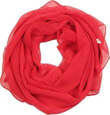 2025PANTONIGHT Long Chiffon Sheer Scarf For Womens - Red 074 - View 8