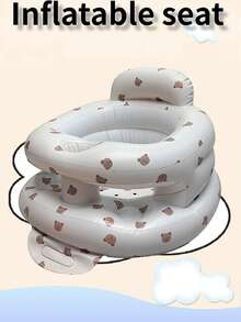 1pc/Set Inflatable Baby Learning Chair/Infant Seat/Baby Mat, Suitable For Babies 3 Months And Above, Essential For Summer/Vacation/Travel, Manual Inflation No Pump Needed. The Image Is For Reference Only, Please Confirm The Size Fits Your Baby. - Multicolor - View 3