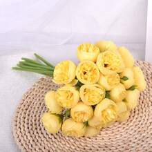 1 Bunch Silk Peony Bouquet Artificial Rose Flower 27 Flower Heads Artificial Peonies Flower For Home Wedding Party Centerpieces Arrangements Bridal Shower Decorations