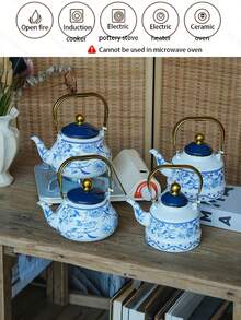 1 ấm đun nước tráng men họa tiết bướm và hoa trên nền trắng, có thể đun nóng trực tiếp quanh năm, dùng làm ấm đun nước, ấm trà, ấm cà phê, ấm rang trà trên bếp, ấm trà chiều, cũng như làm quà tặng cho bạn bè và gia đình vào các dịp lễ và sinh nhật. - Nhiều màu - Xem 6