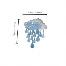 1 pièce Broche en forme de goutte de pluie, accessoire quotidien décontracté