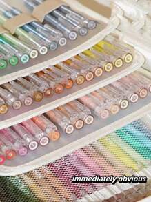 1PC Large Capacity Transparent Pencil Bag Pen Case Simple Style Multi Layers Slots Storage Pouch Painting Pen Bag Storage Pen Bag For Stationery School,Back To School,School Supplies,Pencil Case,Pencil Pouch,School Bag