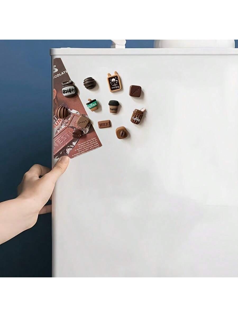 12 مغناطيس قهوة صغير إبداعي لوحة رسائل ثابتة للتبر...