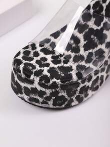 1 Paar hochwertige, elegante, Einfarbige, bohemische Kristall-Plateau-Keilsandalen mit Gummisohle für Damen im Sommer