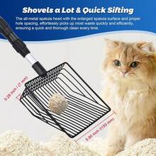 1PC Chicken Poop Scoopers, 3 In 1 Adjustable 22-42 Inch Long Cat Litter Scoop Chicken Scooper, Simple To Clean Metal Cat Litter Scoop Cat Poop Scooper, For Cat Chicken Farm Cleaning