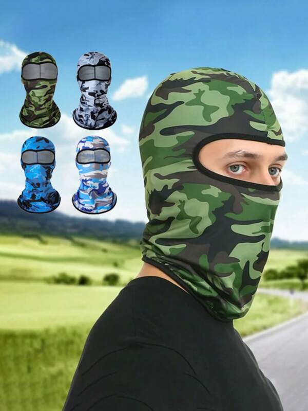 1 Stück Eisseide Fahrrad-Sturmhaube, motorradwinddichte Gesichtsmaske Futter, Motorrad UV-Schutz Halstuch, Sommer kühlende Halskrause für Herren/Damen