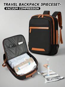 Myco Mochila de viaje para hombres, aprobada para equipaje de mano de 40L, con 3 cubos de embalaje, bolsa de viaje para fines de semana, universidad, oficina, regalos de Navidad, bolsa de viaje de invierno, bolsa escolar, mochila de vuelta al cole, de gran capacidad, impermeable, compartimento para portátil, diseño con correa de equipaje, ligera, portátil, para trabajadores de cuello blanco, perfecta para vuelta al cole, primer día de escuela, exterior, viajes, salidas