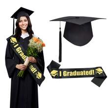 Customized Personalized Shoulder Straps | Stylish Graduation Sashes "I GRADUATED" Ceremony Belts | Ribbon Grad Party Costume Shoulder Decorations