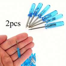 2 Blue 45mm (1.77 ") Mini Screwdriver Crystal Screw Portable Tool Set - Small Repair Tools For Hands - Industrial Hand Tools - Crosshead - 2 cái - Xem 1