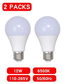 2 pezzi / 4 pezzi / 6 pezzi / 8 pezzi Lampadina LED da 12W a risparmio energetico, attacco E27, per uso domestico, soggiorno, ultra luminosa, lampadina piccola