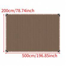 Malla Sombra Reforzada Para Exteriores 2x5 M/6.56x16.4 FT con 4 cuerdas Bloqueo Uv 95% Maya Sombra Raschel Toldo Café Para Jardin - diseño de almacenamiento rápido, a prueba de viento y de alta calidad - Café integral - Ver 3