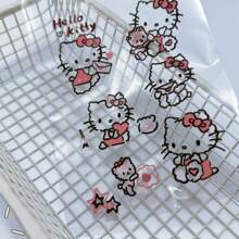 50 sztuk nowych samoprzylepnych torebek Hello Kitty, uchwyt na karty Idol, uroczy prezent z INS, woreczki do przechowywania biżuterii i kolczyków, samoprzylepne małe samoprzylepne torebki Hello Kitty, wysokiej jakości opakowania, przezroczyste torebki OPP
