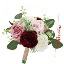 Artificial Flower Bouquet For Bride, Wedding Ceremony, Anniversary Celebration, Centerpiece, Table Decor, Bridesmaid