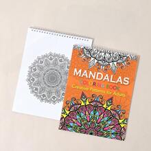Livros de Colorir Hardcover com Padrões de Animais Mandala em Espiral e Desenhos Relaxantes para Colorir para Adultos 20 Folhas, Volta às Aulas, Materiais Escolares