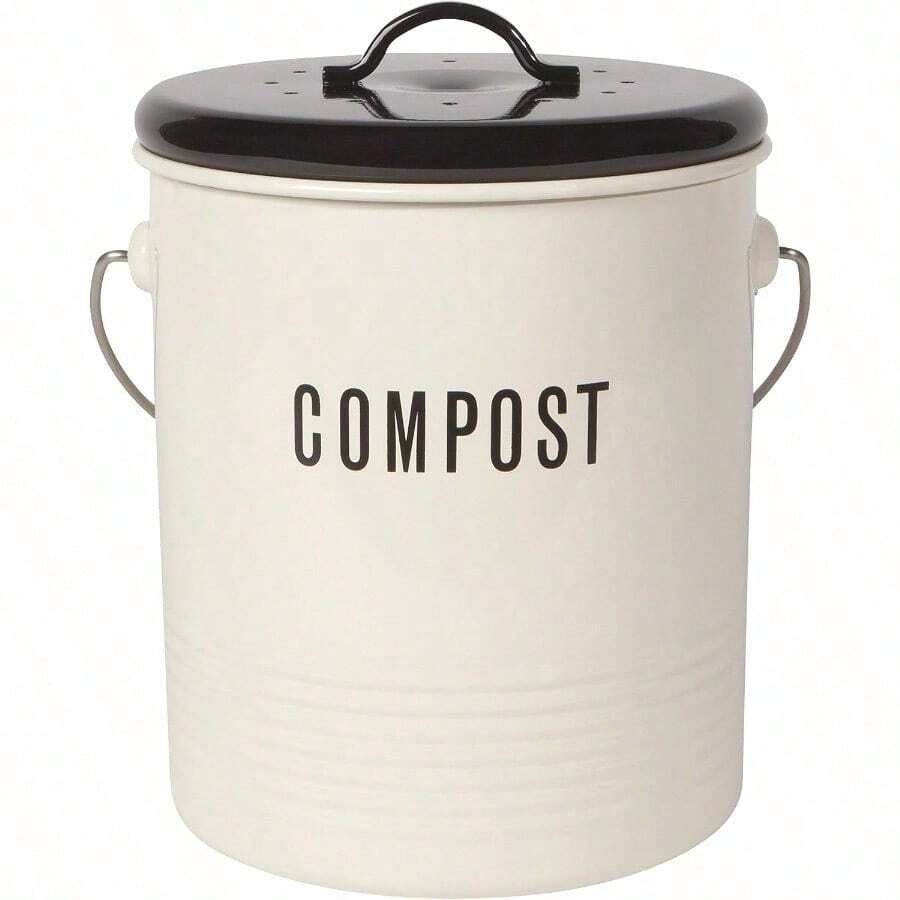 Now Designs Contenedor de compostaje clásico Color Marfil - Antiguo - Ver 1