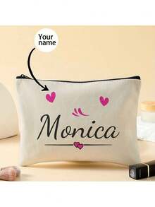 Customizable Cosmetic Bag, Durable Polyester Makeup Pouch With Secure Zipper Closure, Machine Washable Travel Toiletry Organizer For Women & Men, Perfect Gift Idea, Beauty Storage Solution, Playful Design, Smooth Texture Beauty & Personal Care Accessories Custom Logo Bag Personalized Cosmetic Bulk DIY Toiletry Bags For Business