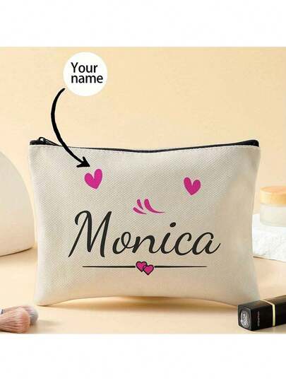 Customizable Cosmetic Bag, Durable Polyester Makeup Pouch With Secure Zipper Closure, Machine Washable Travel Toiletry Organizer For Women & Men, Perfect Gift Idea, Beauty Storage Solution, Playful Design, Smooth Texture Beauty & Personal Care Accessories Custom Logo Bag Personalized Cosmetic Bulk DIY Toiletry Bags For Business