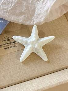 4个/1个 5.5厘米/2.17英寸 粉色、白色、蓝色、黄色可爱海星发夹，时尚百搭高端优雅简约纯色侧夹，刘海夹，适合日常出行、休闲、派对、通勤、海滩、度假，可用于固定头发、马尾辫、发髻、洗脸、化妆、搭配服装，发饰，爪夹，发夹，发卡，发爪，上学用品，大学用品，粉色发夹，发饰，情人节配饰，头部配饰，发夹 - 彩色 - 查看 7