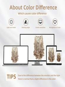 18-30英寸16片装黑色自然日常长卷发接发七件套女士 - 彩色 - 查看 6