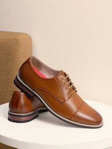 Men's Classic Business Style Modern Oxfords Father's Day Gifts - Brown - View 4