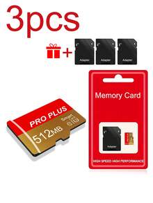 3PCS Micro SD Card With Adapter (128GB/64GB/32GB/16GB/8GB/4GB/2GB/1GB/) - High-Speed ​​TF Memory Card For Smartphones, Cameras, Dash Cams, Switch, Tablets, Etc. | UHS-I Class 10, 4K Video Storage, Reliable Performance | 100% Authentic - Vàng - Xem 18