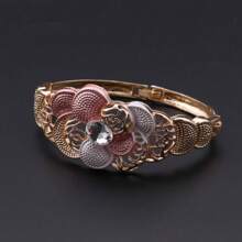 Middle East 1 Set Of 5 Retro Hollow Golden Zinc Alloy Jewelry Set Necklace Earrings Ring Bracelet For Ball And Daily Wear