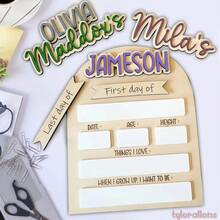 Letrero del Primer Día de Clases, Letrero de Regreso a Clases, Letrero Escolar Personalizado, Letrero del Primer Día de Clases, Letrero del Primer y Último Día de Clases - Multicolor - Ver 7