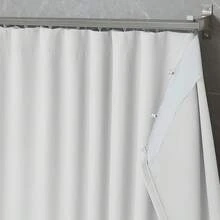 Luxury Blackout Curtain 4 And 5m X 2.80m For Swiss Track Max – Blackout Cuts Off Light For Living Room And Bedroom - 白色 - 查看 6