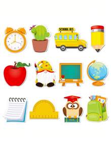 3 Peças Notas Adesivas de Volta às Aulas - Blocos de Notas Autoadesivos Vibrantes com Designs de Ônibus Escolar, Relógio, Livros, etc. - Ideal para Decoração de Sala de Aula e Presentes de Festa de Aniversário, Suprimentos Escolares Fofos (Estilos Variados) Suprimentos Escolares Volta às Aulas Itens Essenciais Escolares Coisas da Escola