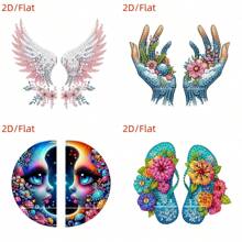 1 Set de Kit de Pintura de Diamantes, Decoración de Pared DIY Creativa Única con Patrón de Luna/Zapatilla/Ala/Palma/Forma, Puede Almacenar Pequeños Accesorios como Decoración, Material Acrílico 2D, Decoración del Hogar, Kit de Arte de Pintura de Diamantes, Fiesta, Reunión Familiar, Decoración Atmosférica del Hogar, Artesanía Única y Significativa, Regalo de Vacaciones