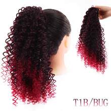 Short Ponytail Extension, Curly Ponytail Wig Synthetic Women's Curly Ponytail, Suitable For Fluffy Small Curly Drawstring Ponytails, Very Natural Wig 14 Inches