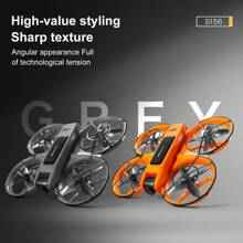AXNEN Novo Drone RC S156 de 2025 720P HD Profissional 360° Com Duas Câmeras 5G WIFI Motores Sem Escovas Desvio de Obstáculos Quadricóptero Dobrável, Brinquedo de Aeronave de Controle Remoto, Presentes